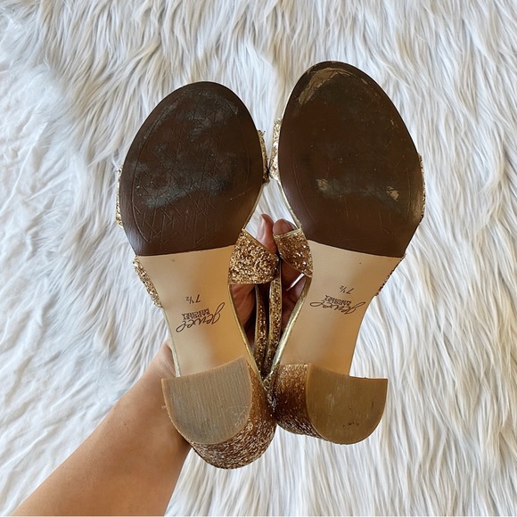 Badgley Mischka block heel glitter sandals - Picture 5 of 5